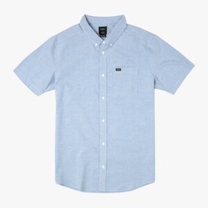 Blue RVCA That'll Do Stretch Short Sleeve Shirt
